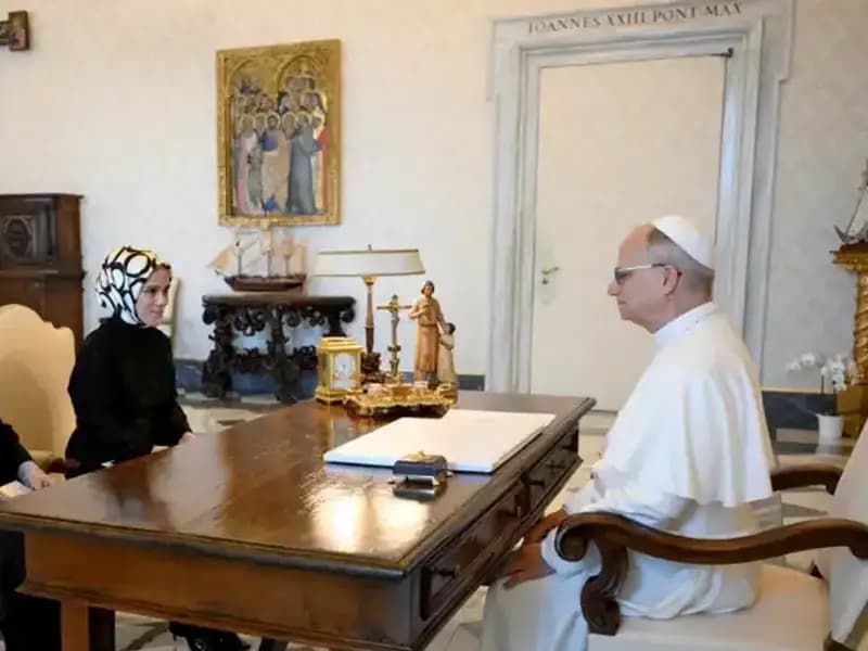 Emine Erdoğan ve Papa Leo'nun Gazze Üzerine Görüşmeleri
