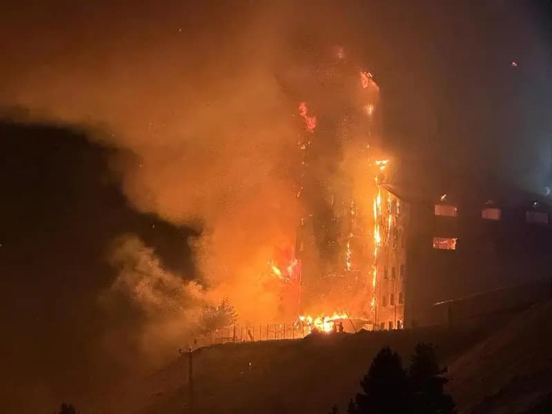 Kartalkaya Kayak Merkezi'nde Otelden Çıkan Yangın Faciası!