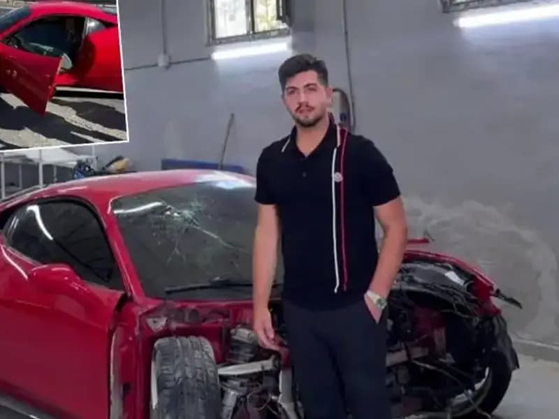 Hurdaya Dönüşen 15 Milyonluk Ferrari'nin Sahibi: "Binemeden Gitti"