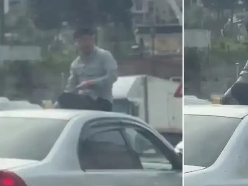 Trafikte Alışılmadık Manzara: Otomobil Üzerinde Parti Anları!