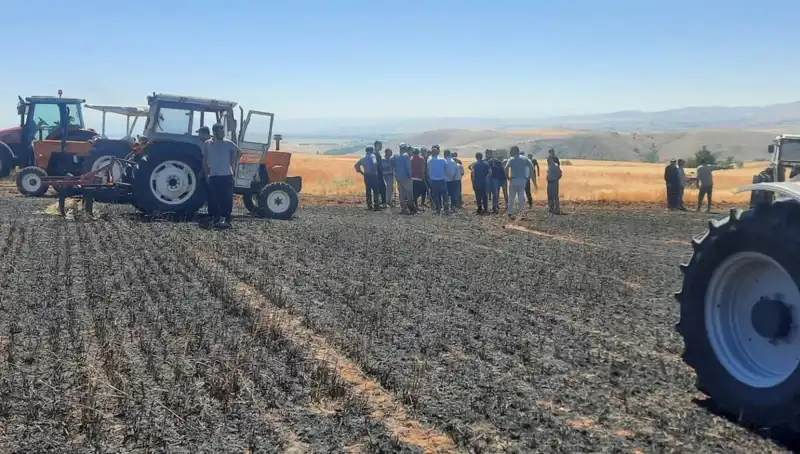 Yozgat’ta 100 Dönüm Tarım Arazisi Alev Alev Yandı: Çiftçiler Zor Durumda