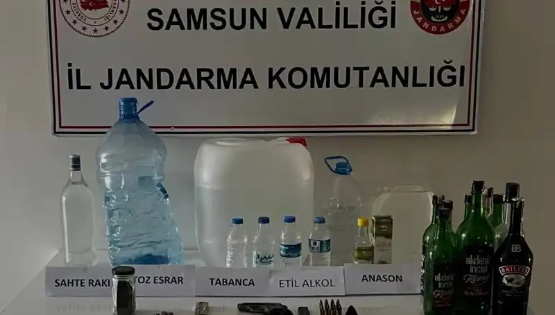 Samsun'da Yüzlerce Litre Sahte İçki Ele Geçirildi: Operasyonun Detayları