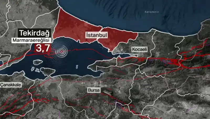 Marmara Denizi'nde 3,7 Büyüklüğünde Deprem: İstanbul'da Tedirginlik Yarattı